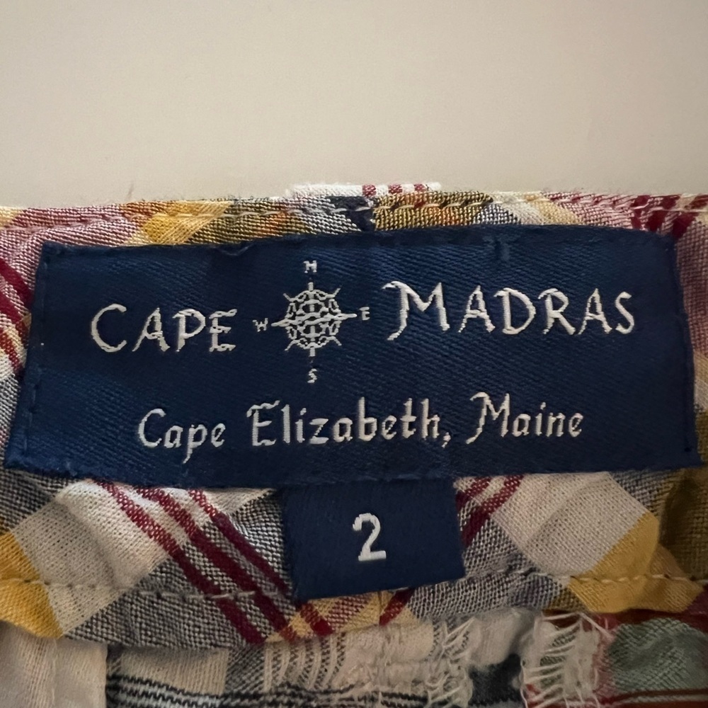 Cape Madras Maine blue red plaid mini skirt sz 2 preppy sailing retro *sold out - Picture 4 of 8
